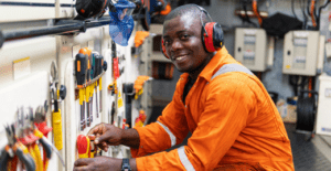 image of a man marine cnc machining in the UK