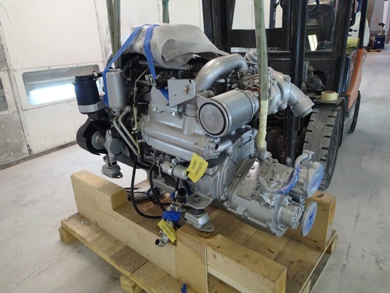 Yacht engine out of a boat