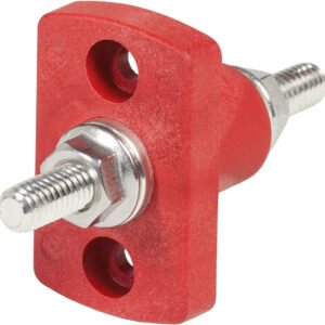 Blue Sea Systems TermSm FeedThrough 5/16-18 Stud Red (Bulk)