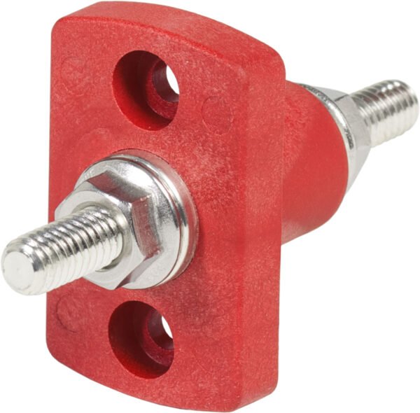 Blue Sea Systems TermSm FeedThrough 5/16-18 Stud Red (Bulk)