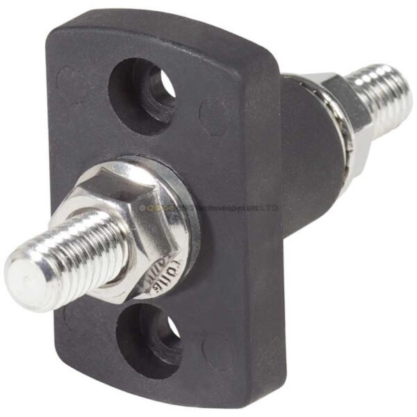 Blue Sea Systems TermSm FeedThrough 3/8-16 Stud Black (Bulk)