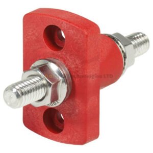 Blue Sea Systems TermSm FeedThrough 3/8-16 Stud Red (Bulk)