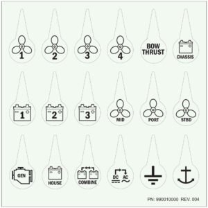 Blue Sea Systems Label Kit Battery Switch ICON (Bulk)